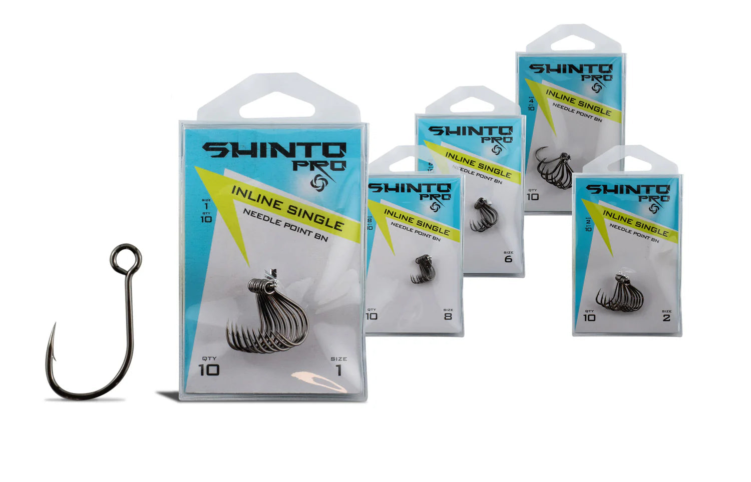 Shinto Pro SH065 Inline Black Single Lure Hook