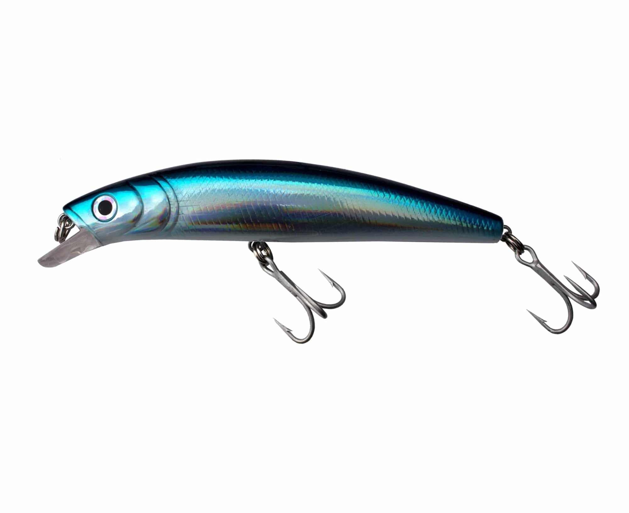 Smilin Jack's Minnow Hard Body Lure Blue Laser