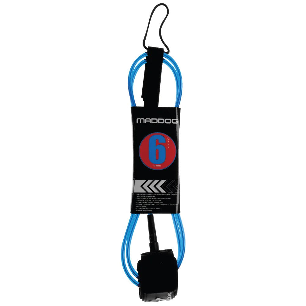 Mirage Maddog Surfboard Leash Blue
