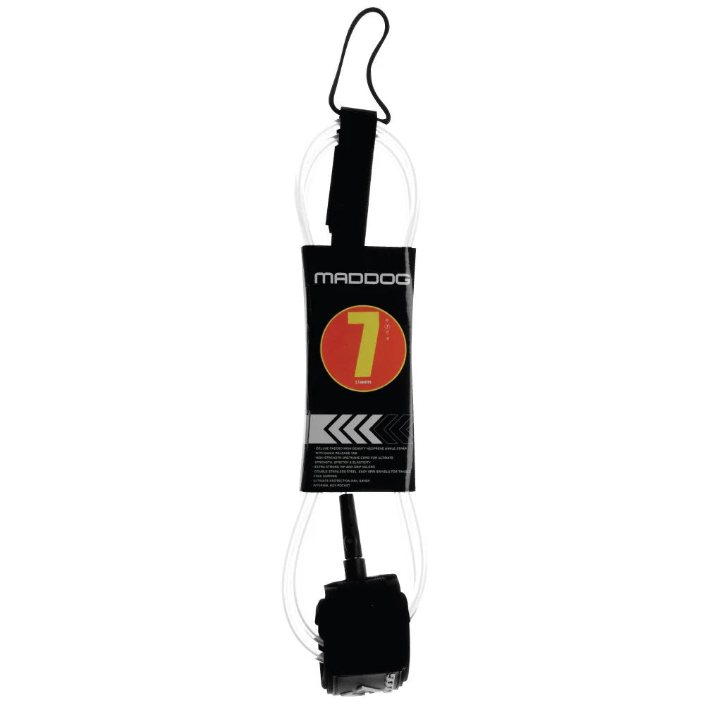 Mirage Maddog Surfboard Leash Clear