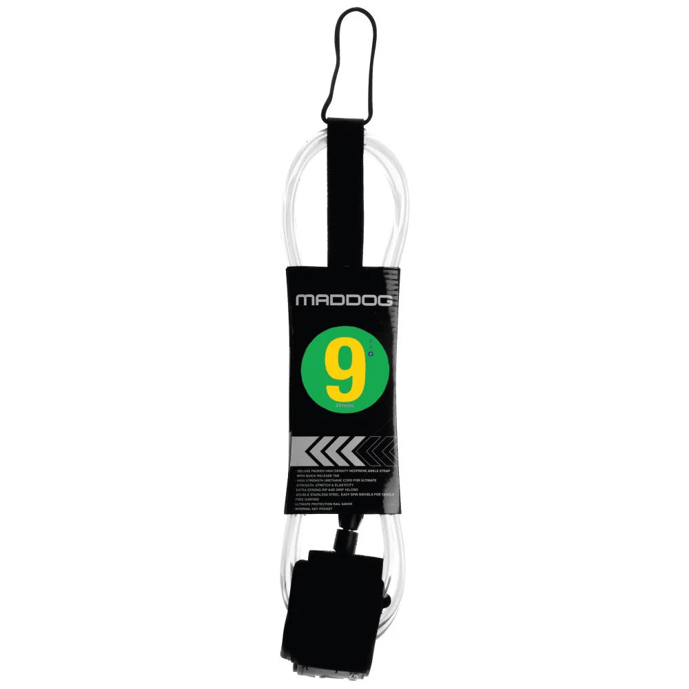 Mirage Maddog Surfboard Leash Clear
