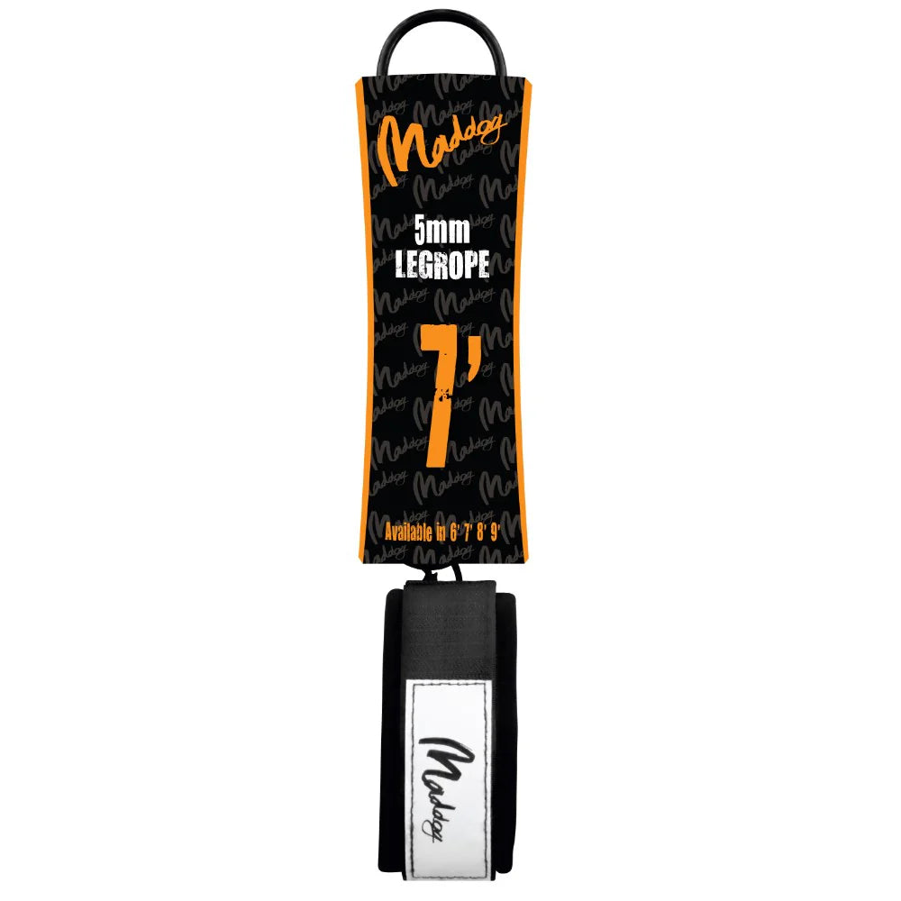 Mirage Maddog Basic Surfboard Leash Black
