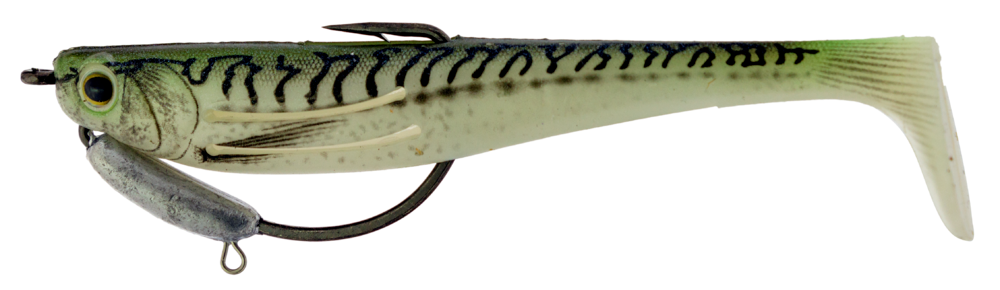 Zerek Flat Shad Pro 4.5 Inch Weedless Rigged Soft Plastic Lure