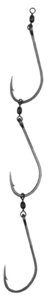 Mustad 9179 Light Game Pre Ganged X3 Hook Set