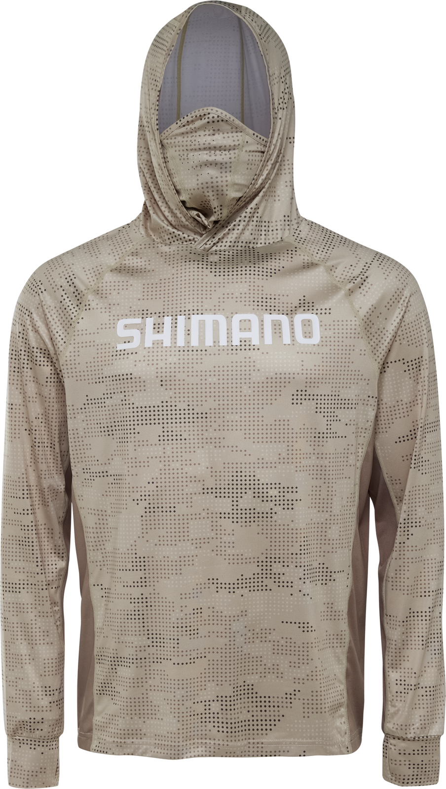 Shimano Hooded Long Sleeve Tech Tee Oatmeal Dot Camo 23