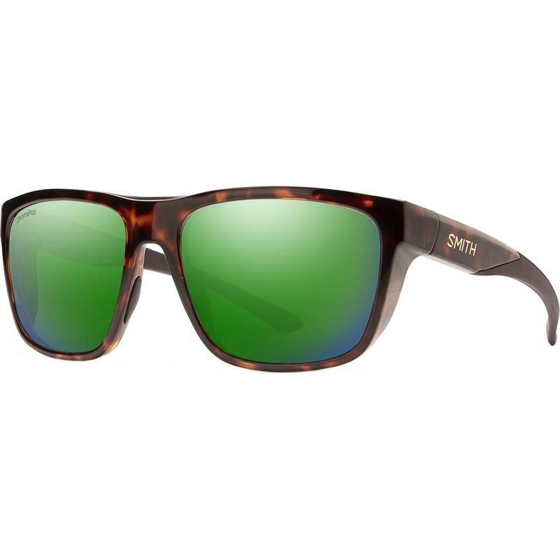 Smith Optics Longfin Matte Tortoise Frame Glass Polarised Green Mirror Lens Sunglasses