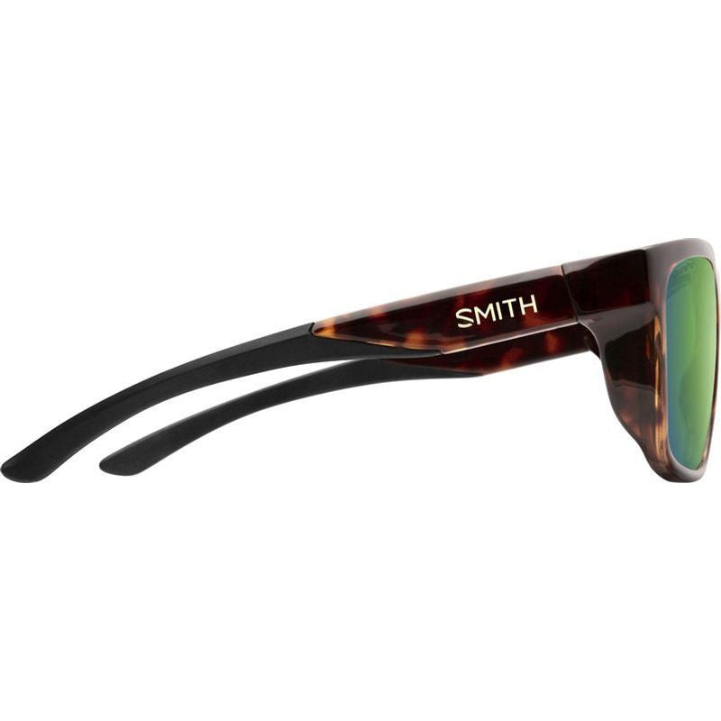 Smith Optics Longfin Matte Tortoise Frame Glass Polarised Green Mirror Lens Sunglasses
