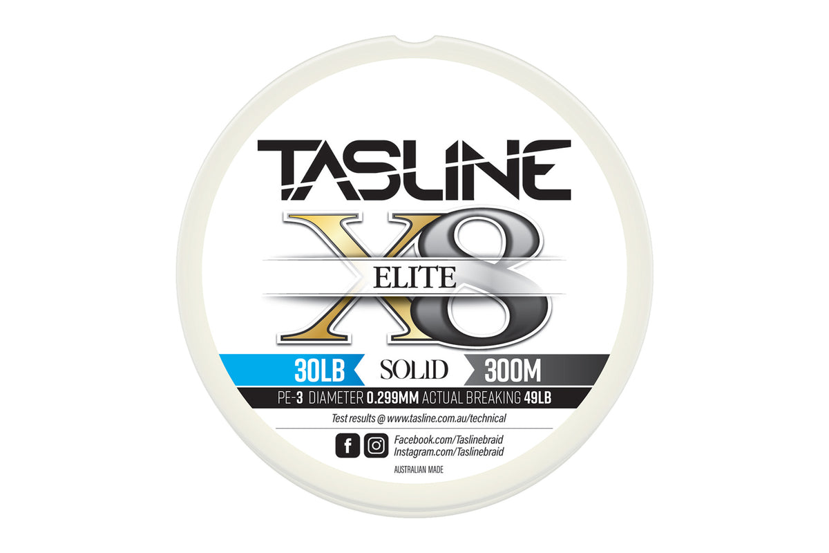 Tasline Elite White 300M Braided Fishing Line