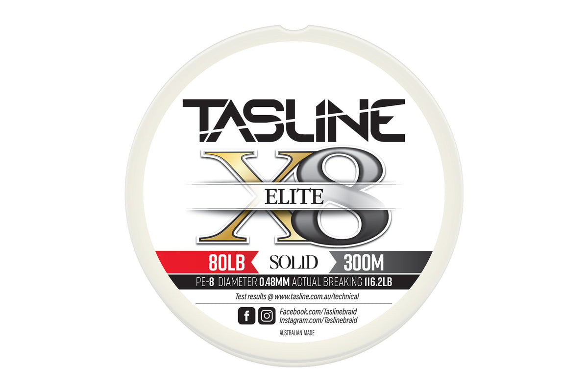 Tasline Elite White 300M Braided Fishing Line