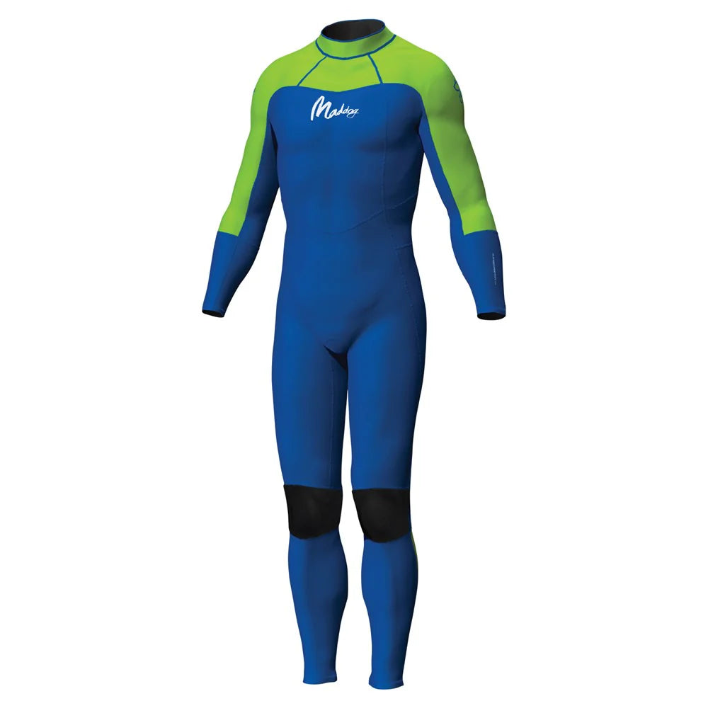 Mirage Maddog Superstretch Steamer Wetsuit Boys 3/2mm Blue Lime
