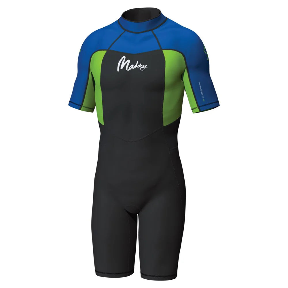 Mirage Maddog Superstretch Springsuit Wetsuit Boys 2mm Blue Black