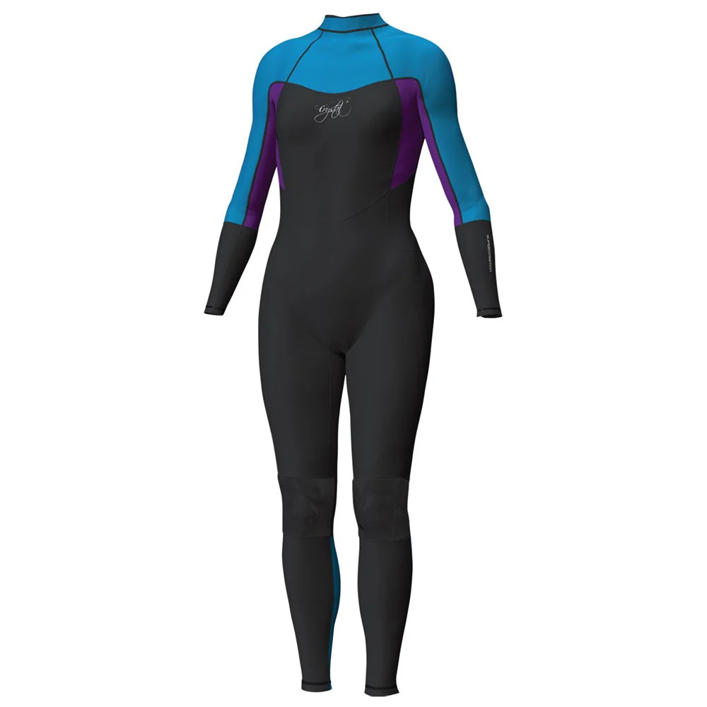 Mirage Crystal Superstretch Steamer Wetsuit Girls 3/2mm Blue Black