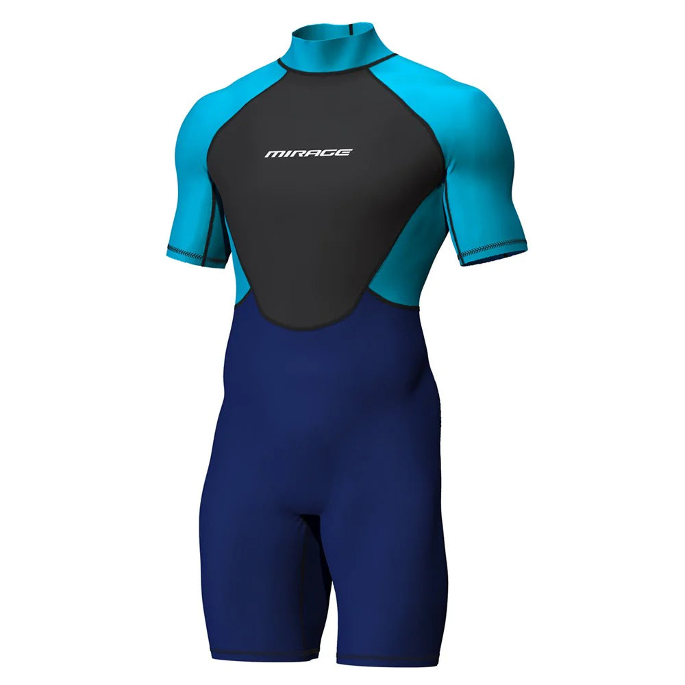Mirage Mens 2mm Springsuit Wetsuit Navy