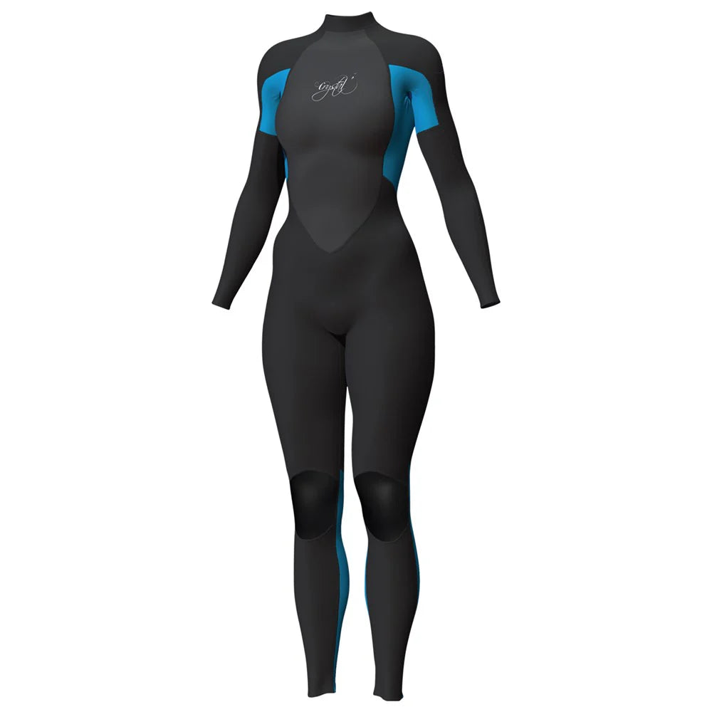 Mirage Crystal Superstretch Steamer Wetsuit Womens 3/2mm Black Blue