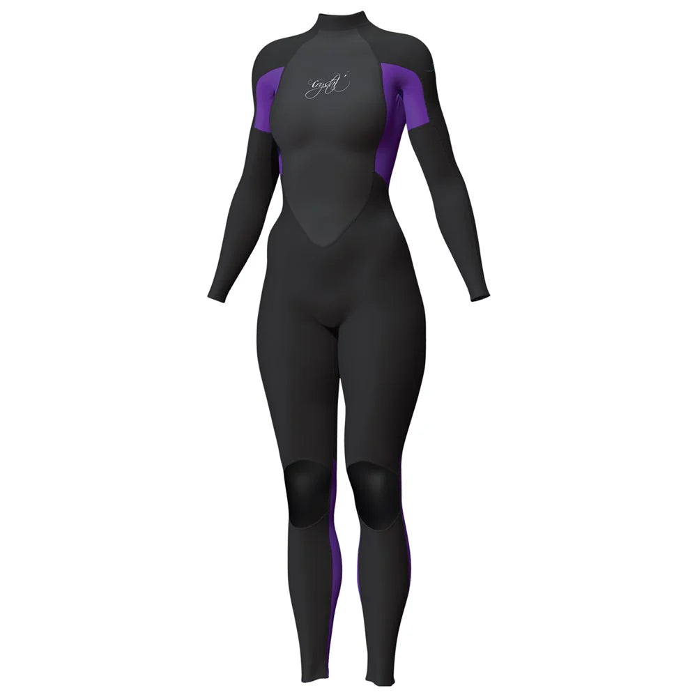 Mirage Crystal Superstretch Steamer Wetsuit Womens 3/2mm Black Purple