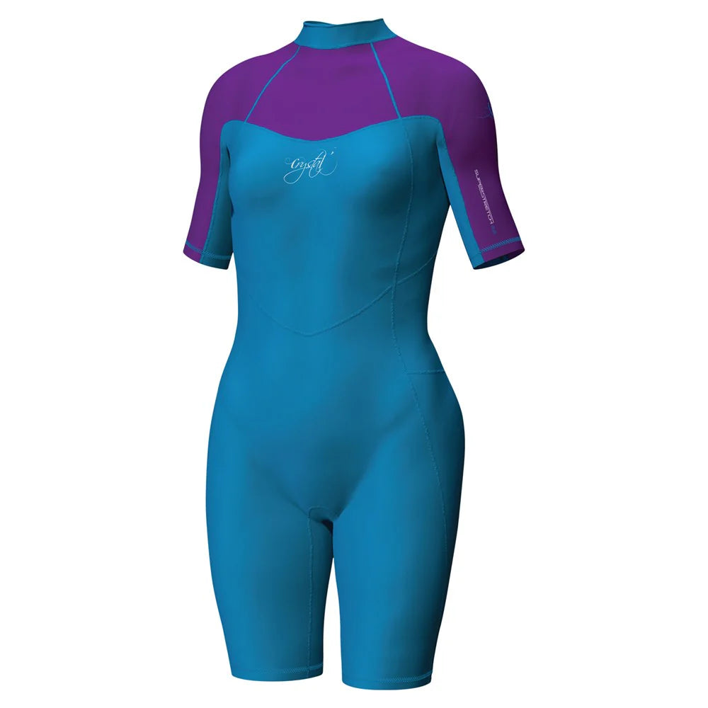Mirage Crystal Superstretch Springsuit Wetsuit Girls 2mm Blue Purple