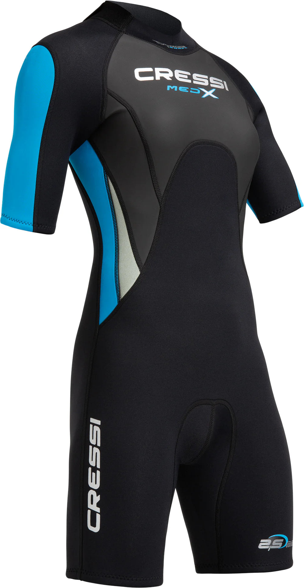 Cressi Med X Lady SS Shorty Wetsuit 2.5mm Black Aquamarine