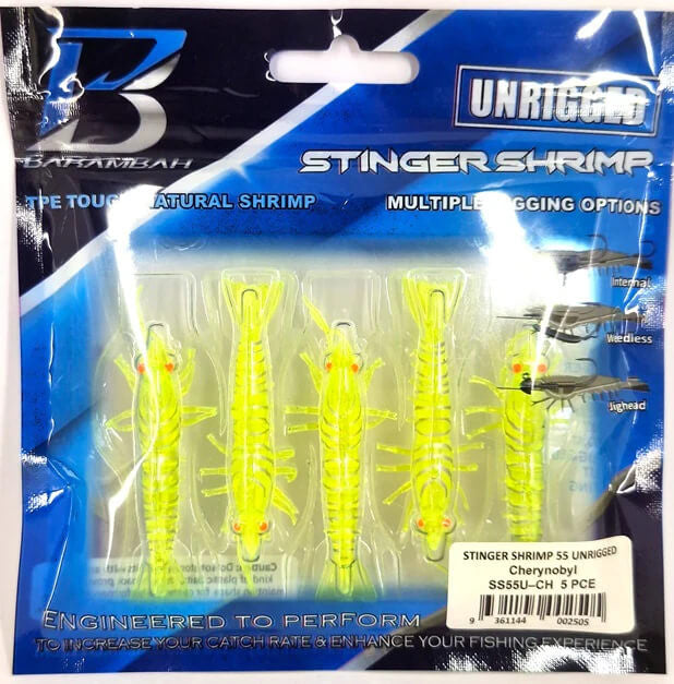 Barambah Stinger Shrimp Unrigged Soft Plastic Lure 55