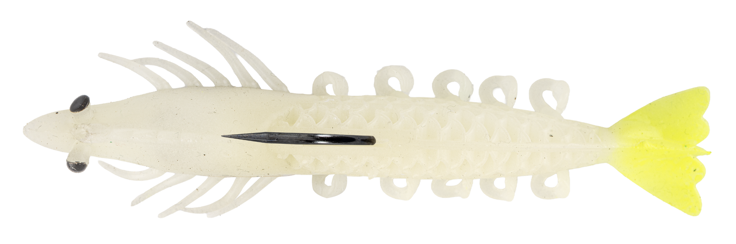 Berkley PowerBait Cull Shrimp - Glow Chartreuse top view