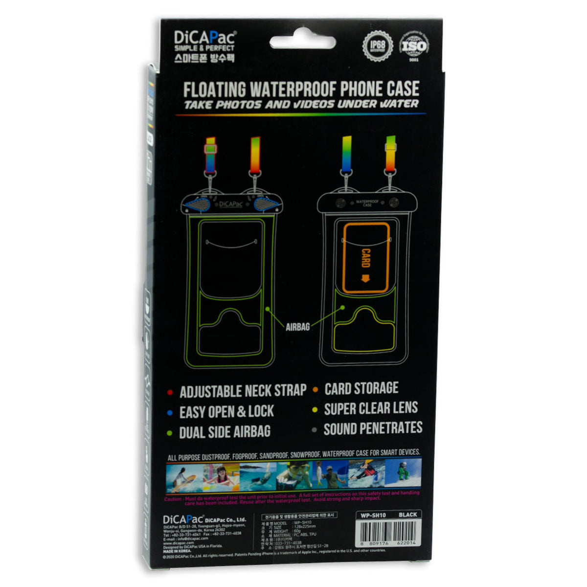 DiCAPac Waterproof Phone Case Black