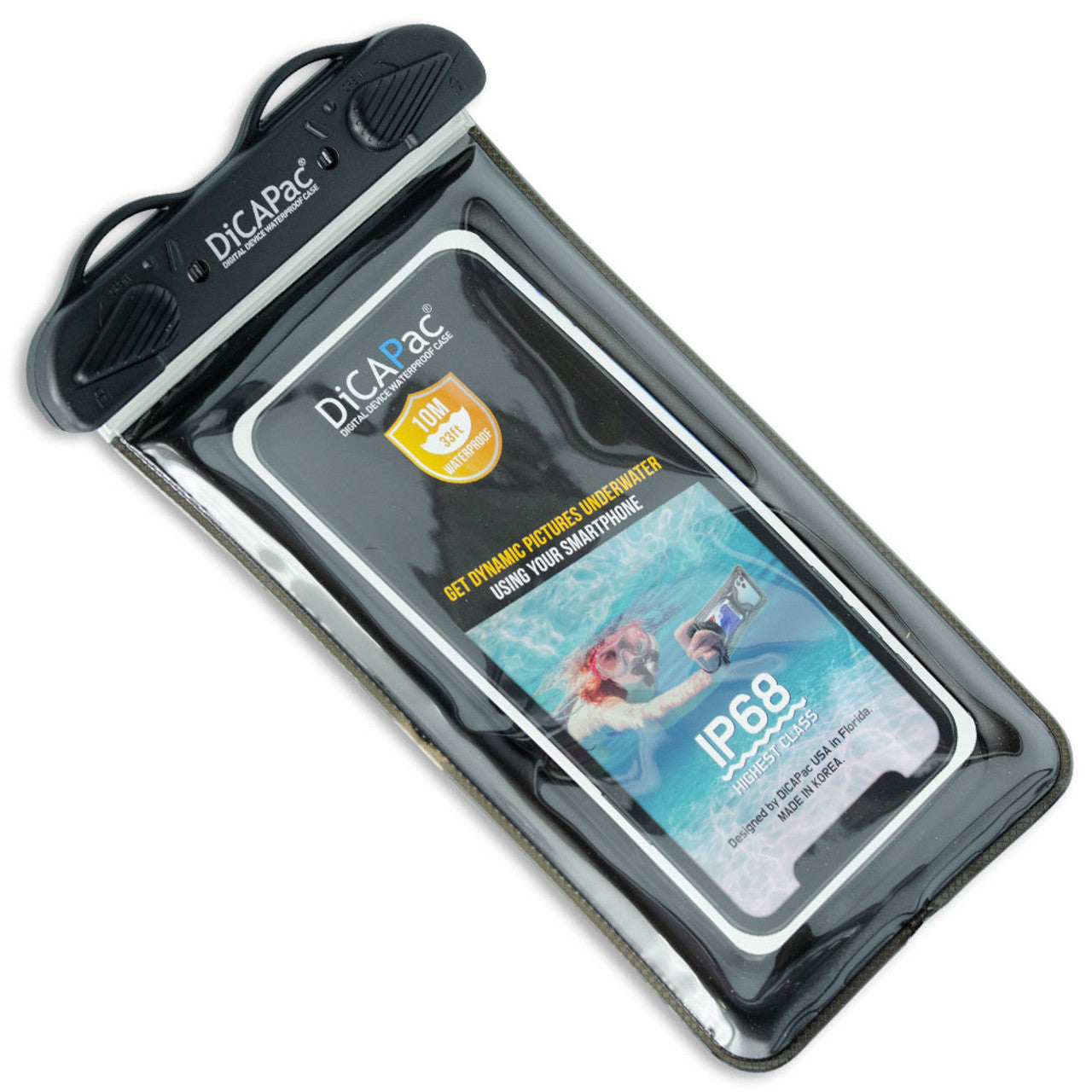 DiCAPac Waterproof Phone Case Black