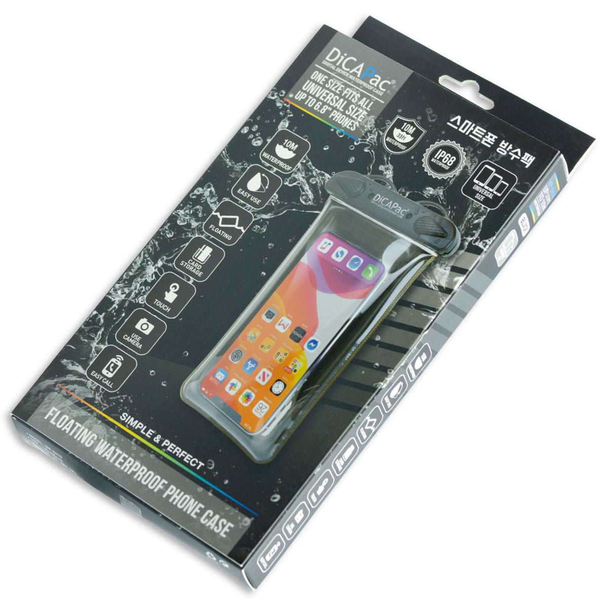 DiCAPac Waterproof Phone Case Black