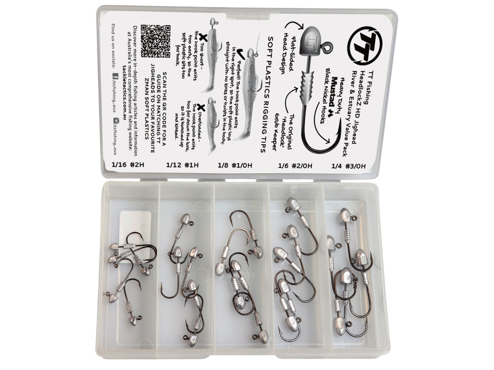 Tackle Tactics TT Headlockz River Estuary Bulk Value Jighead Pack 2087