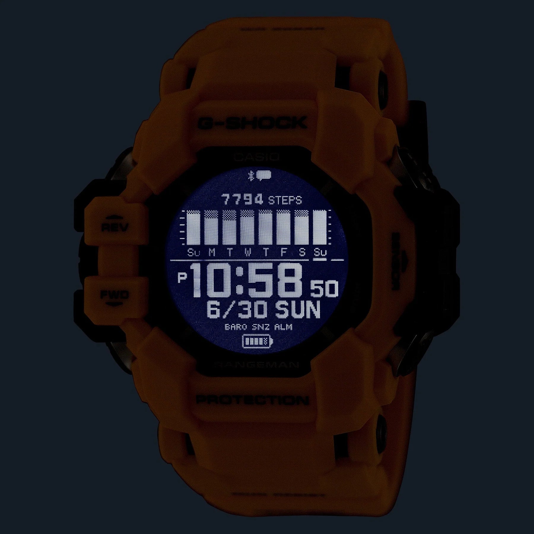 Casio G-Shock Master of G Rangeman GPS Solar Watch Yellow