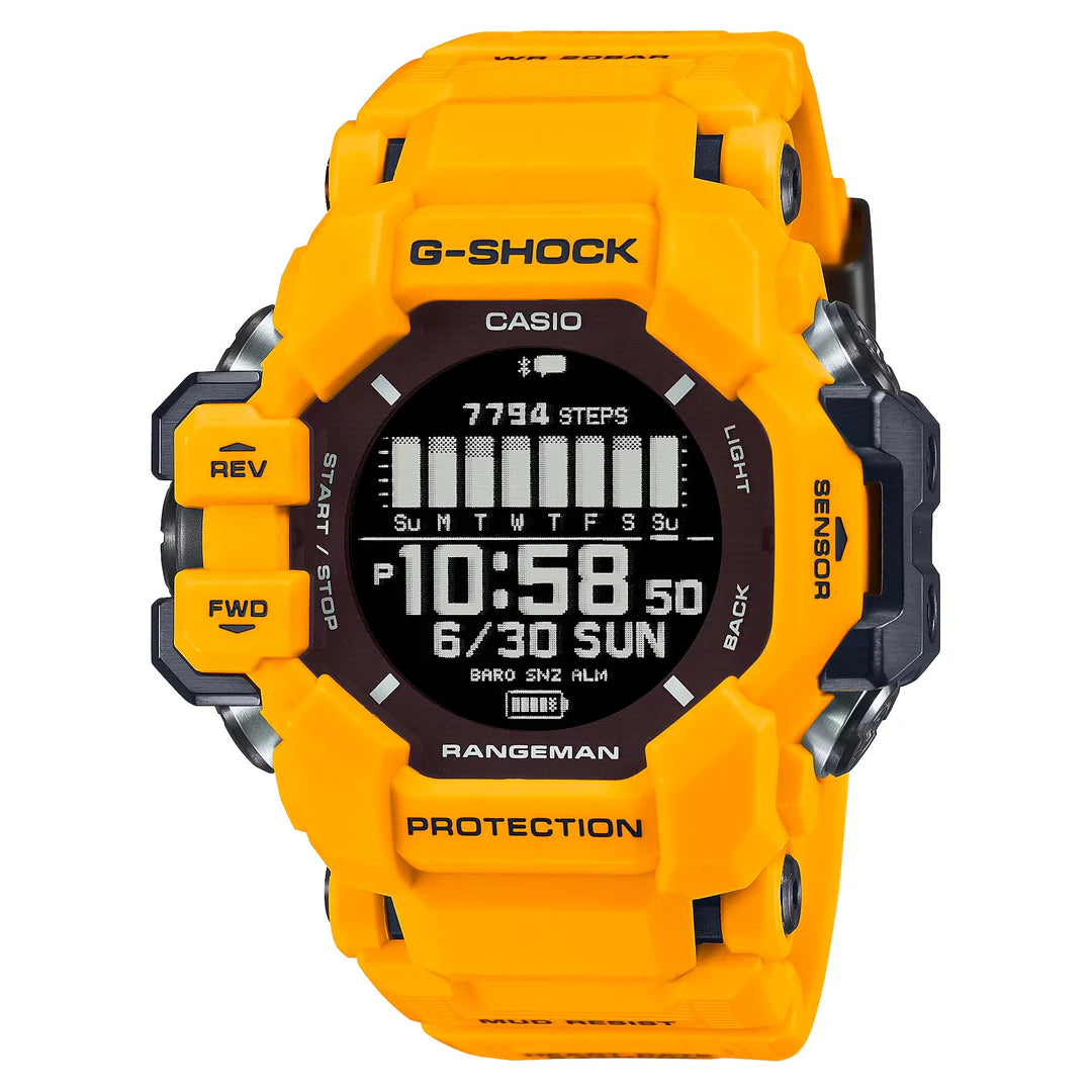 Casio G-Shock Master of G Rangeman GPS Solar Watch Yellow