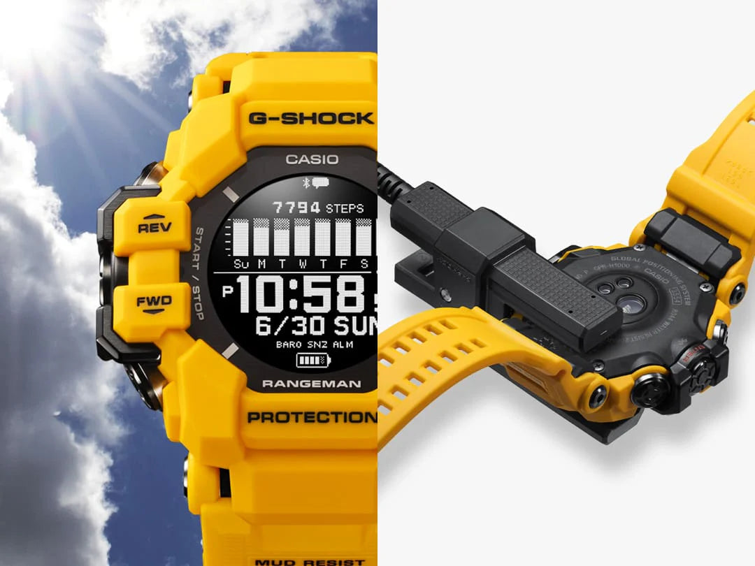 Casio G-Shock Master of G Rangeman GPS Solar Watch Yellow