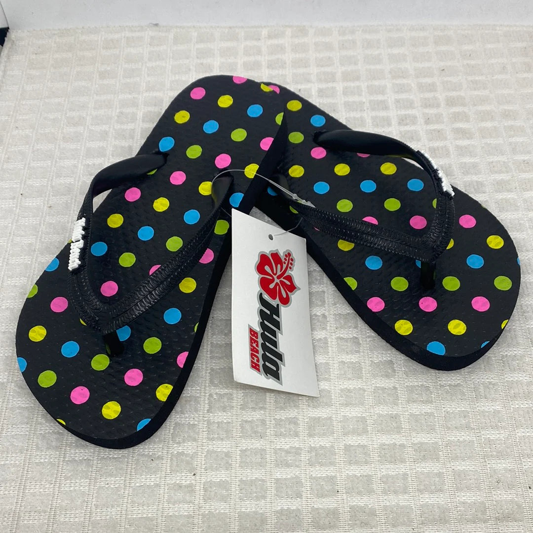 Hula Kids Girls Polka Dot Thongs