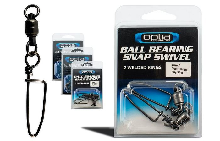 Optia Stainless Ball Bearing Tounament Snap Swivel