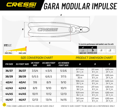 Cressi Gara Turbo Impulse Freediving Fins