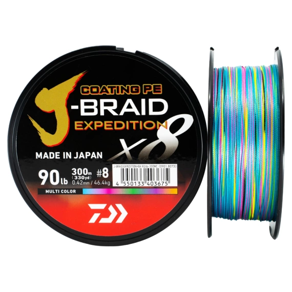 Daiwa J Braid Expedition X8 Braided Fishing Line Multi Colour 300m