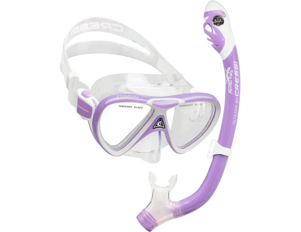 Cressi Pegaso Iguana Dry Junior Mask Snorkel Combo | Davo's Tackle Online