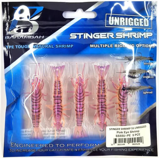 Barambah Stinger Shrimp Unrigged Soft Plastic Lure 55
