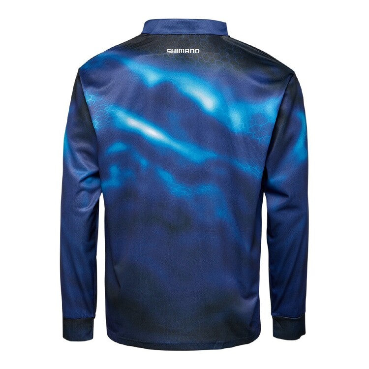 Shimano Technical Fishing Jersey Shirt Navy Camo 1