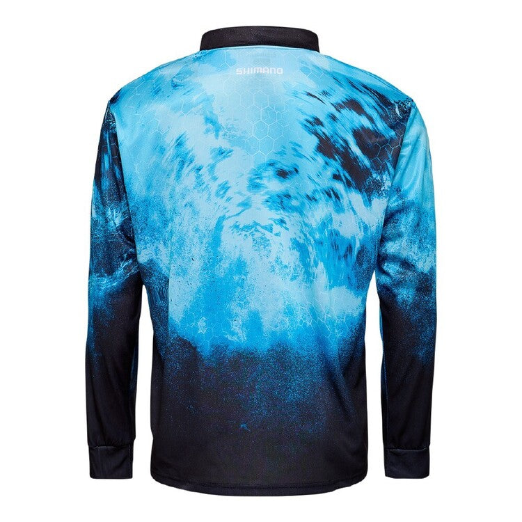 Shimano Technical Fishing Jersey Shirt Water Camo