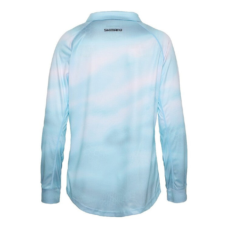 Shimano Ladies Sublimated Fishing Jersey Shirt Teal