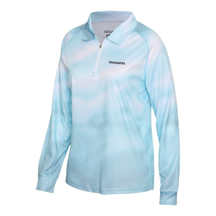 Shimano Ladies Sublimated Fishing Jersey Shirt Teal