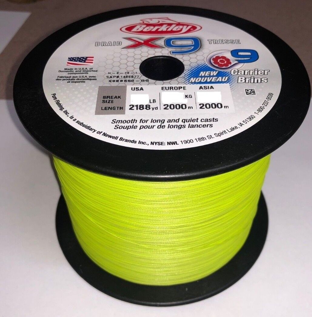 Berkley X9 Braid Bulk Flame Green 2000m