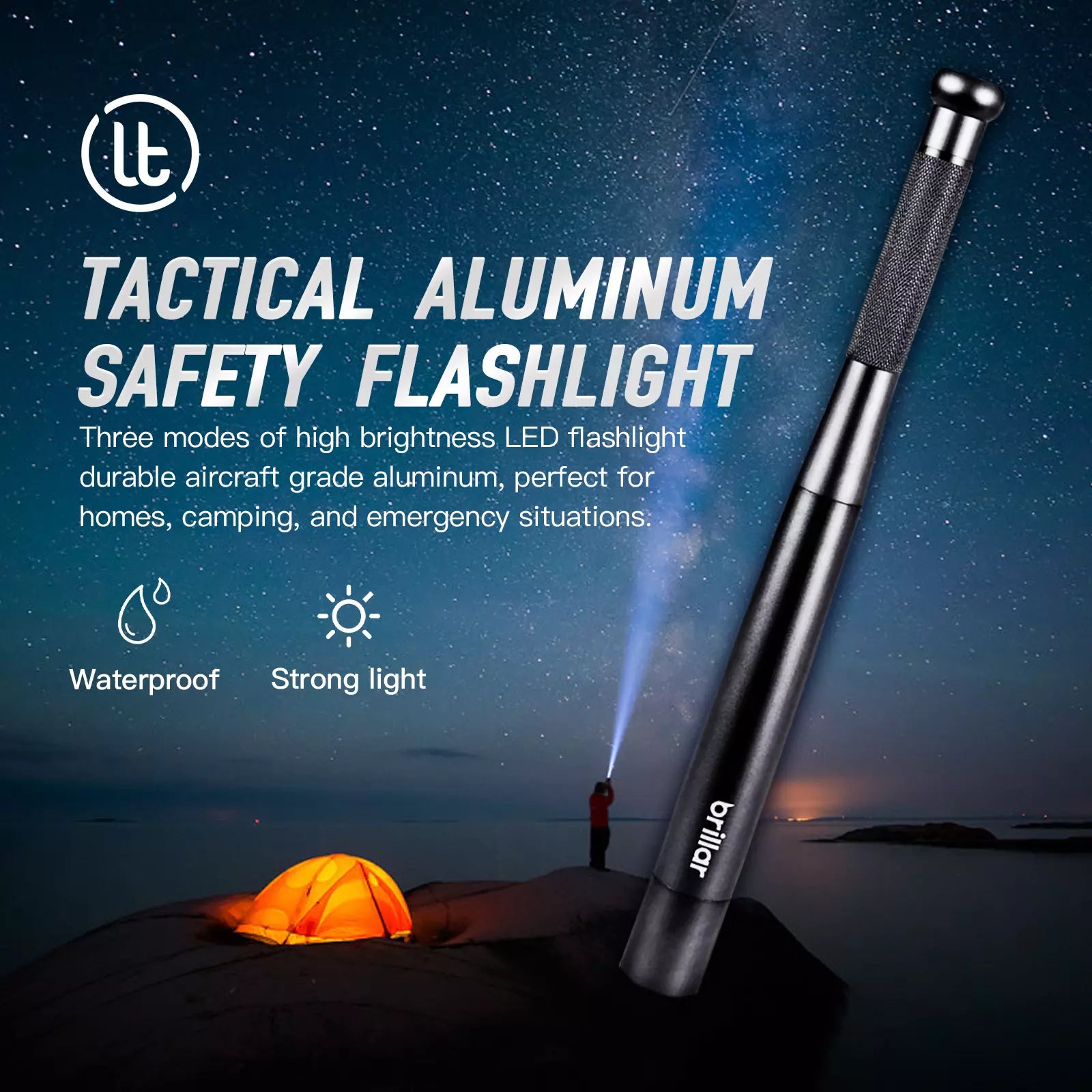 Brillar Aluminium Safety Security Torch