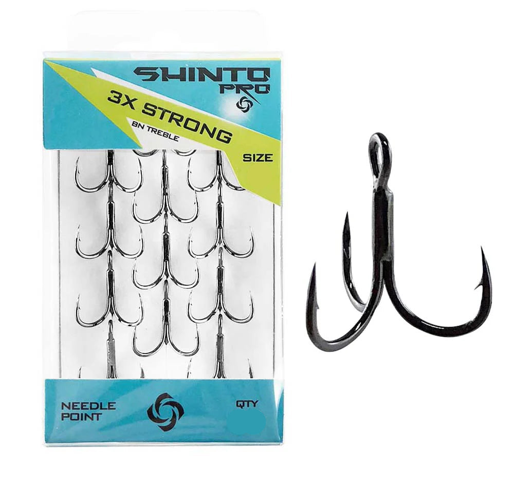 Shinto Pro Treble Hook 6066 3X Black Nickel