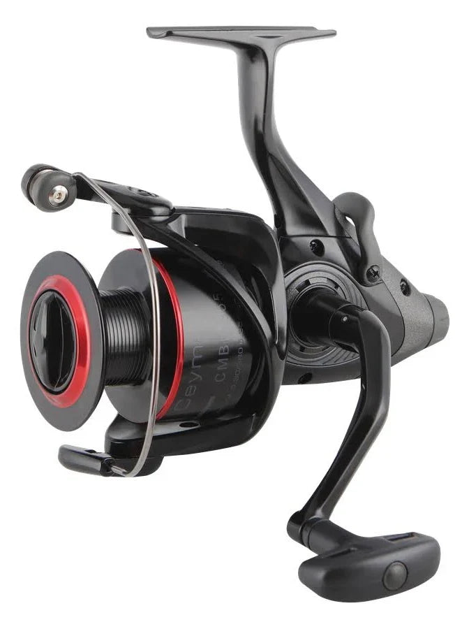 Okuma Ceymar BF Baitfeeder CMBF-330 spinning reel - handle side view