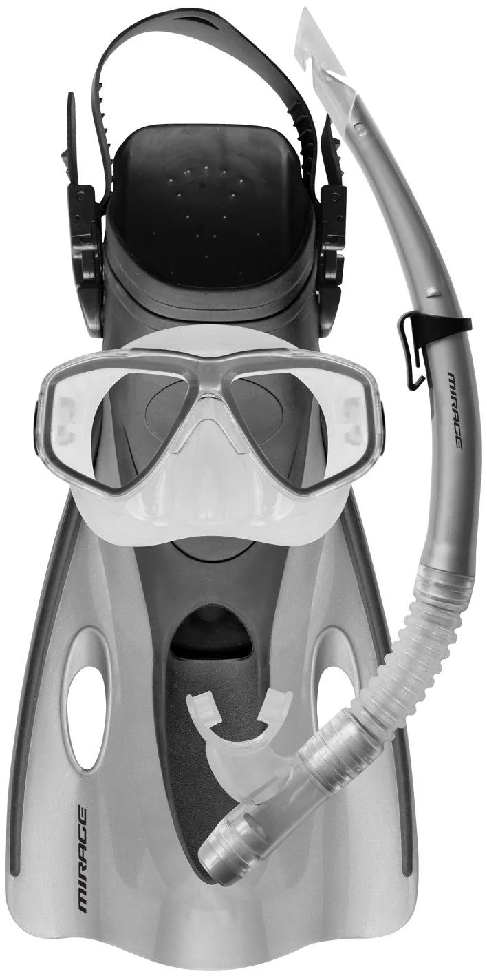 Mirage Ezi Travel Mask Snorkel Fin Set
