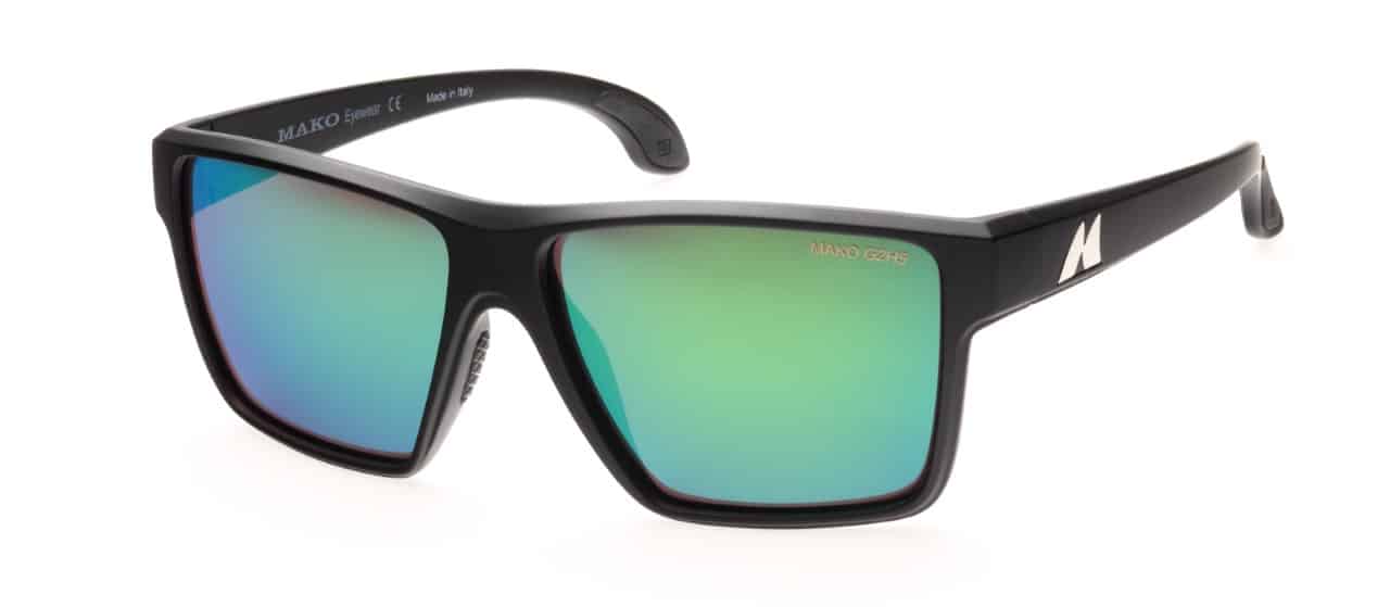 Mako Cast Matt Black Frame Glass Lens Sunglasses