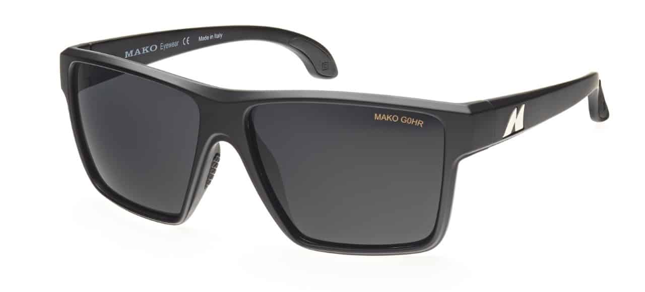 Mako Cast Matt Black Frame Glass Lens Sunglasses