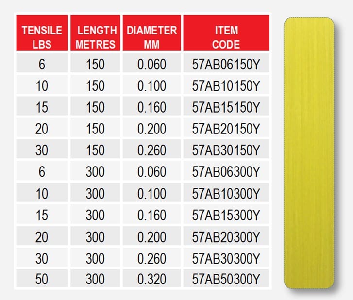 Asari X4 Braid Yellow 150m