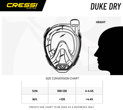 Cressi Duke Full Face Snorkel Mask Small Medium