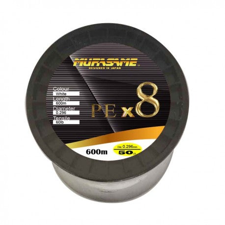 Murasame X8 PE 600m White Braided Fishing Line
